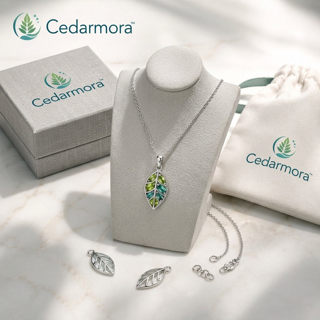 Cedarmora™ Botanical Harmony Leaf Pendant Necklace