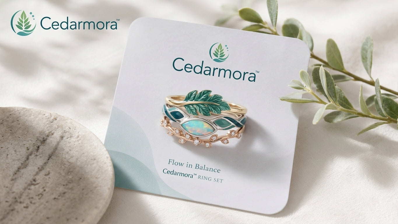 Cedarmora™ Flow in Balance Stackable Ring Set